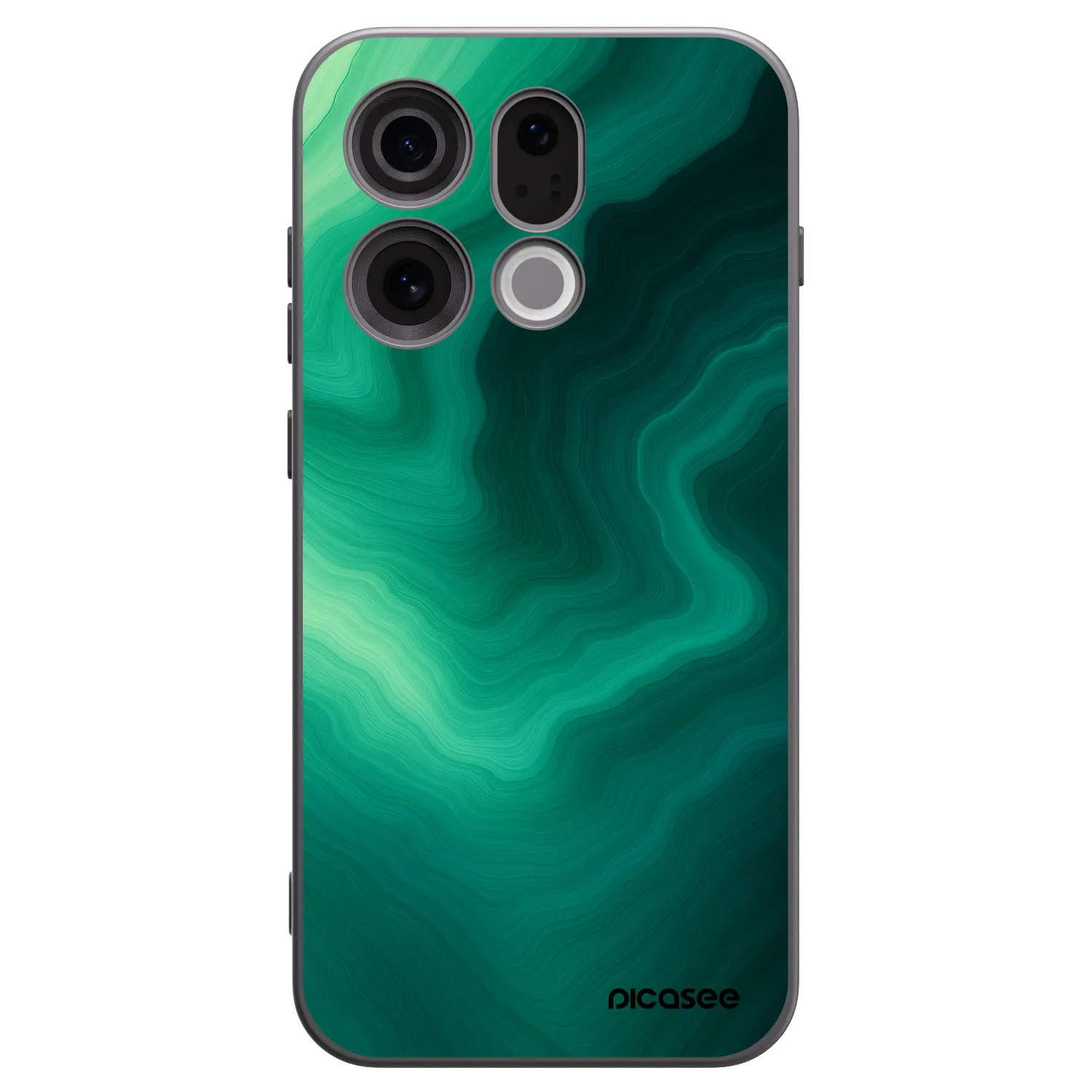 Picasee Μαύρη θήκη σιλικόνης για OPPO Find X9 - Malachite