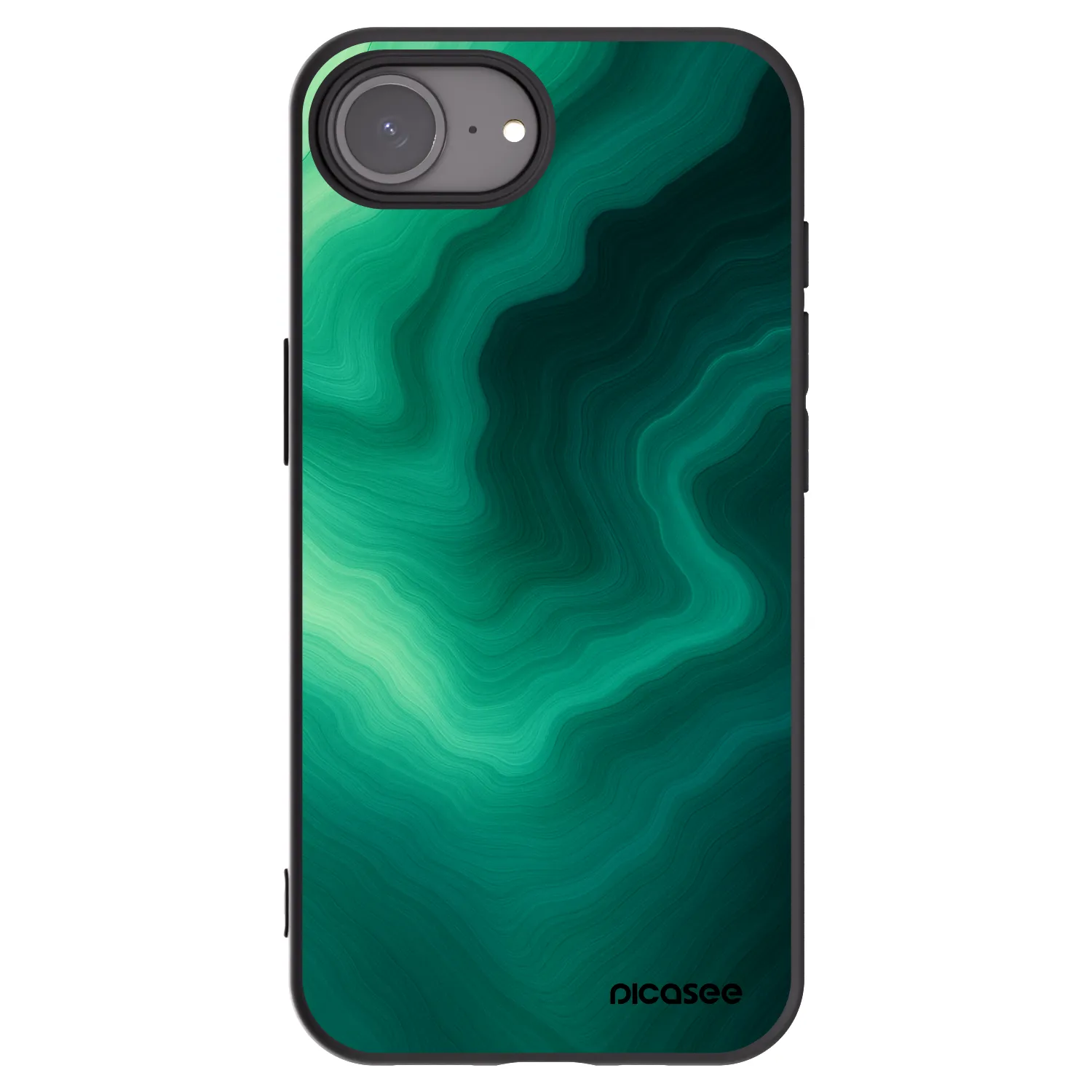 Picasee Μαύρη θήκη σιλικόνης για Apple iPhone 17e - Malachite
