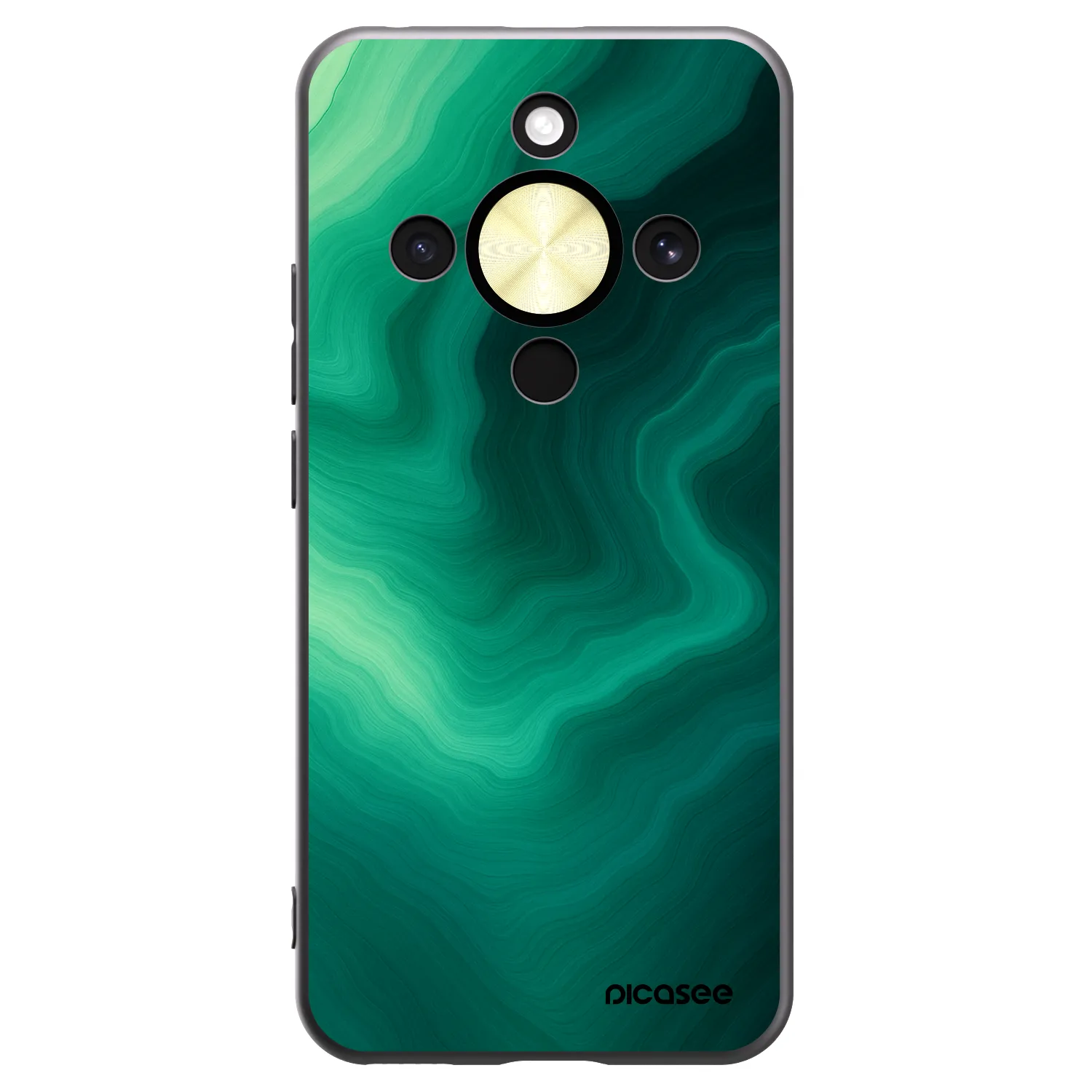 Picasee Μαύρη θήκη σιλικόνης για Honor Magic8 Lite 5G - Malachite