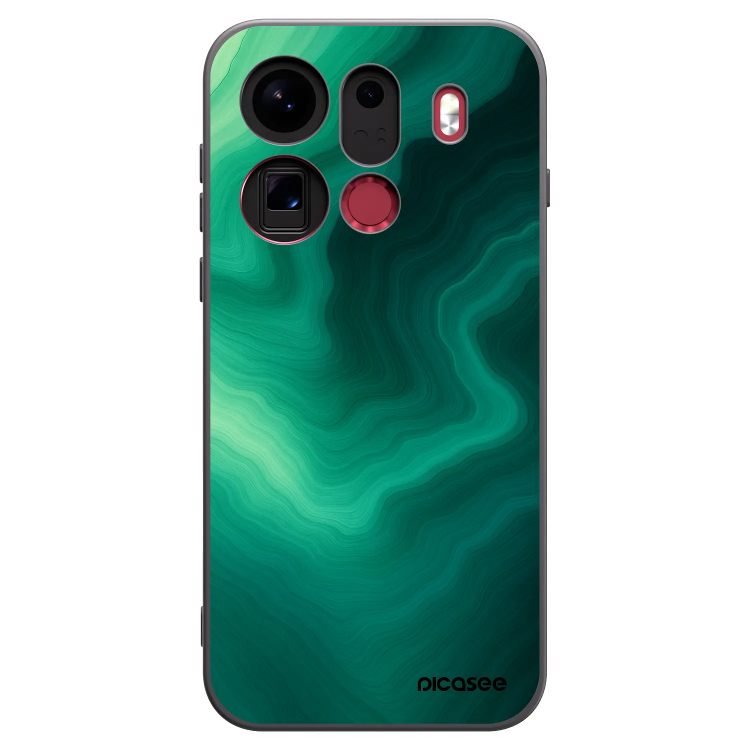 Picasee Μαύρη θήκη σιλικόνης για OPPO Find X9 Pro - Malachite