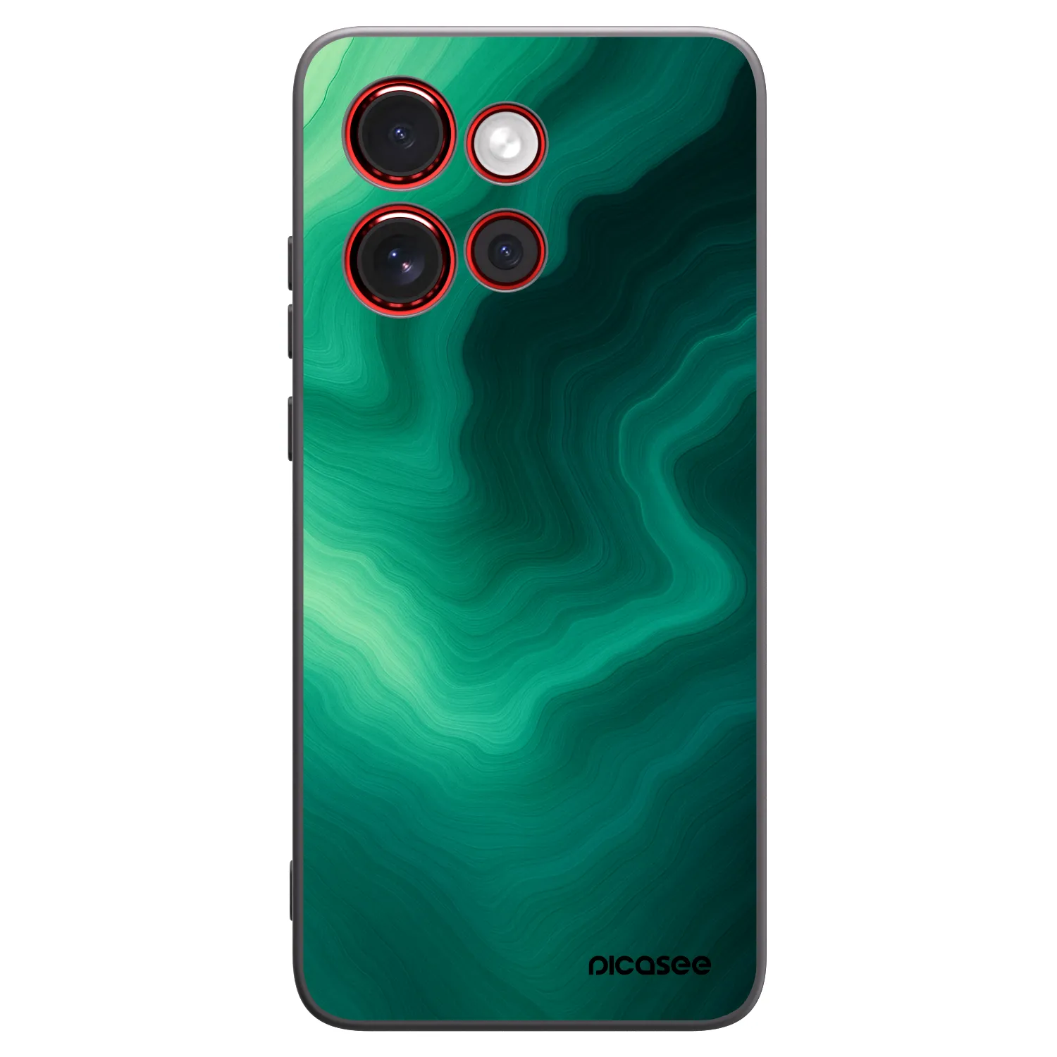 Picasee Μαύρη θήκη σιλικόνης για Motorola Edge 60 Neo 5G - Malachite