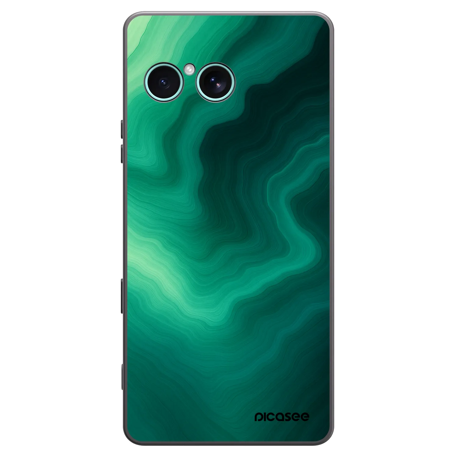 Picasee Μαύρη θήκη σιλικόνης για Sony Xperia 10 VII - Malachite