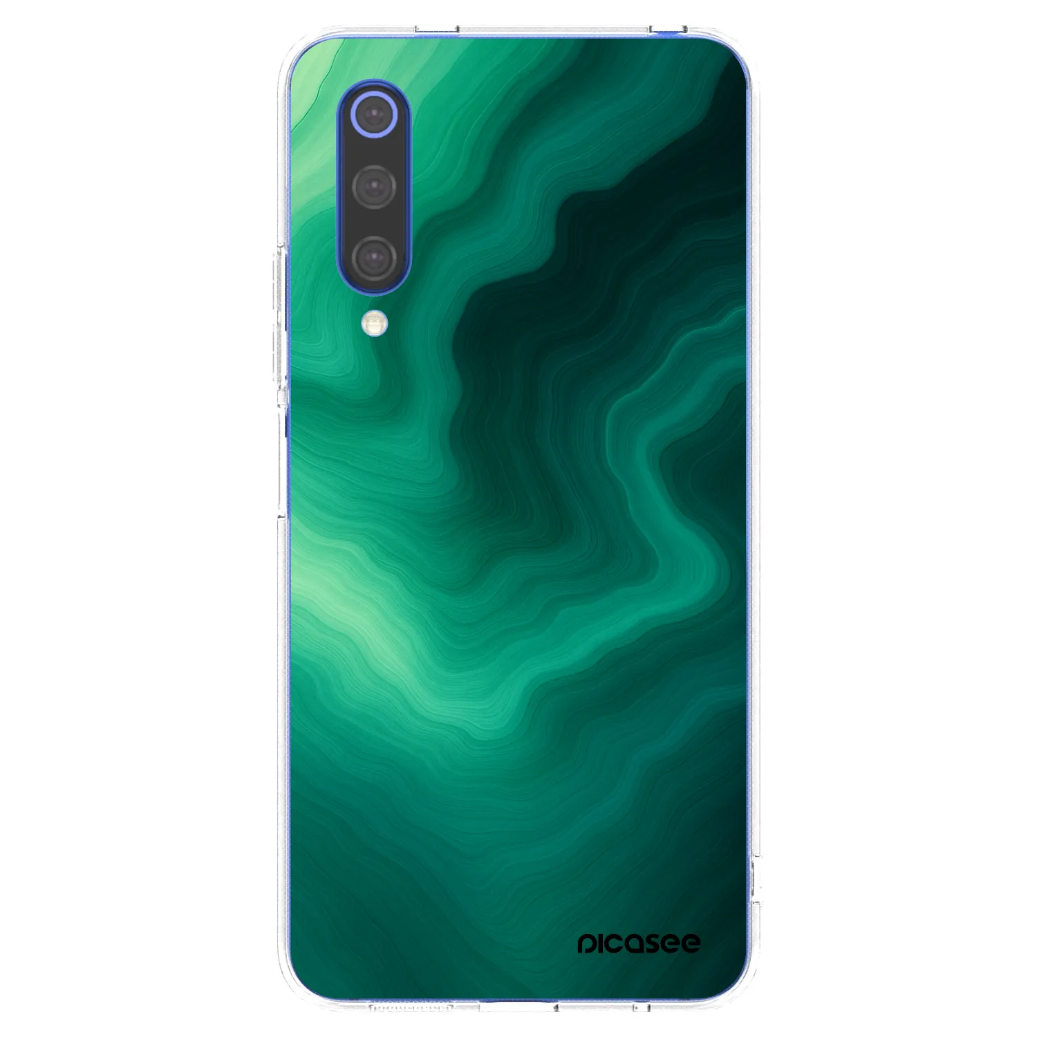 Picasee διαφανής θήκη σιλικόνης Xiaomi Mi 9 SE - Malachite