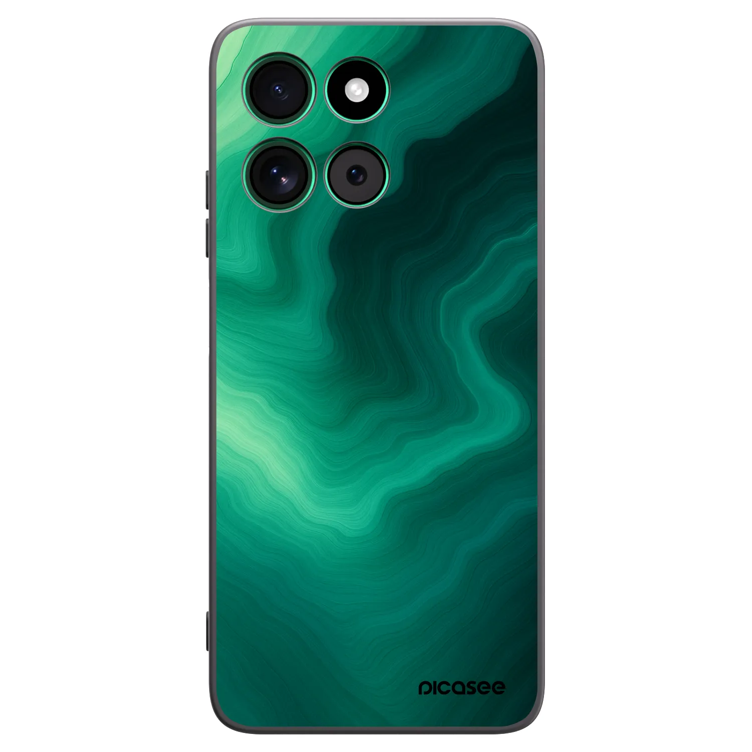 Picasee Μαύρη θήκη σιλικόνης για Motorola Moto G57 Power - Malachite