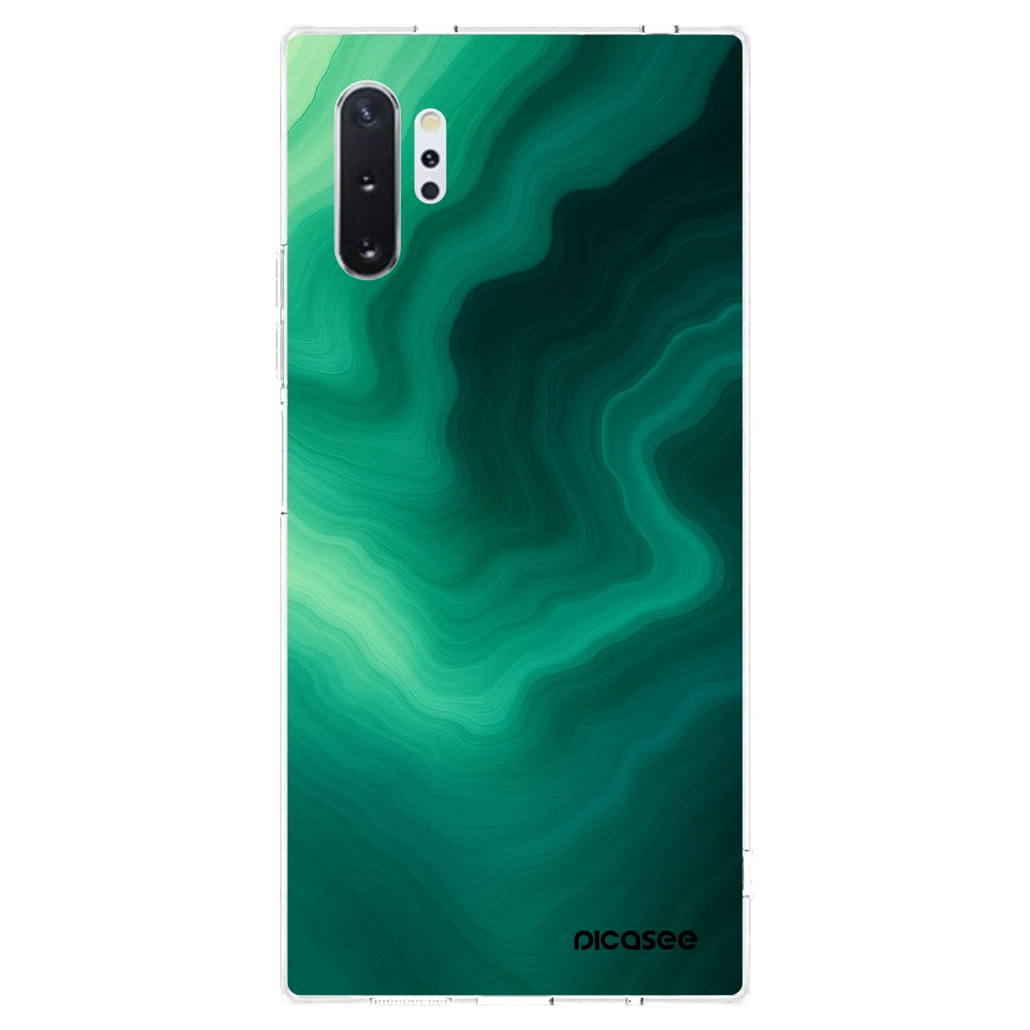 Picasee διαφανής θήκη σιλικόνης Samsung Galaxy Note 10+ N975F - Malachite
