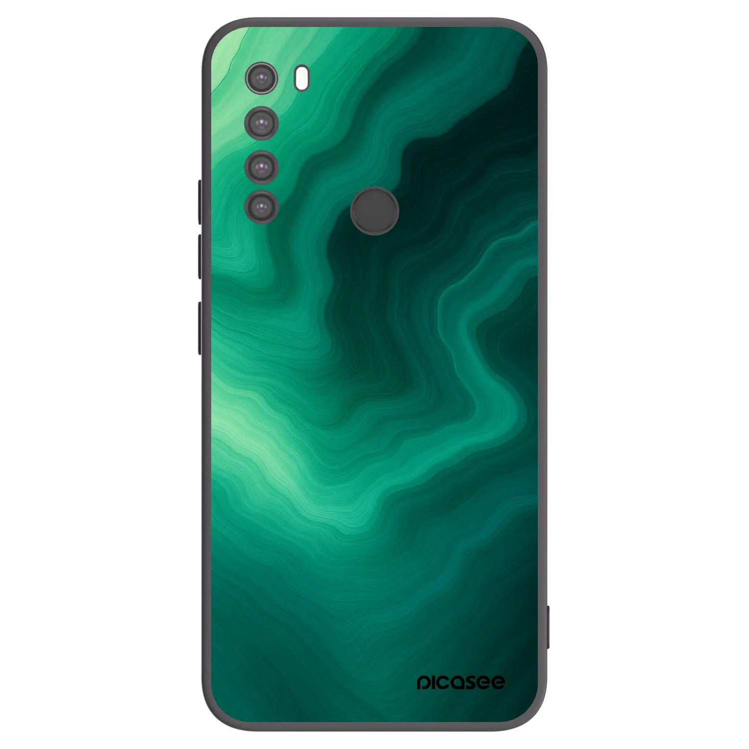 Picasee Μαύρη θήκη σιλικόνης για Xiaomi Redmi Note 8 - Malachite