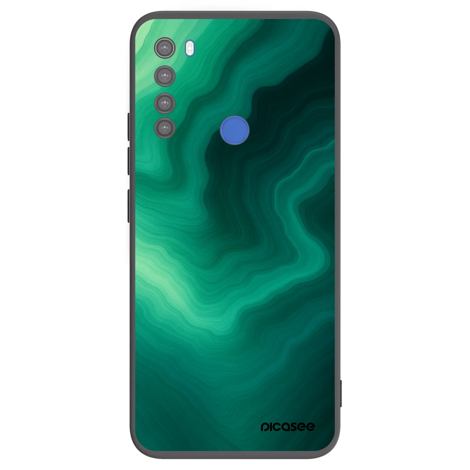 Picasee Μαύρη θήκη σιλικόνης για Xiaomi Redmi Note 8T - Malachite