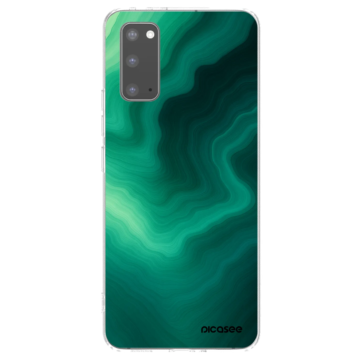 Picasee διαφανής θήκη σιλικόνης Samsung Galaxy S20 G980F - Malachite