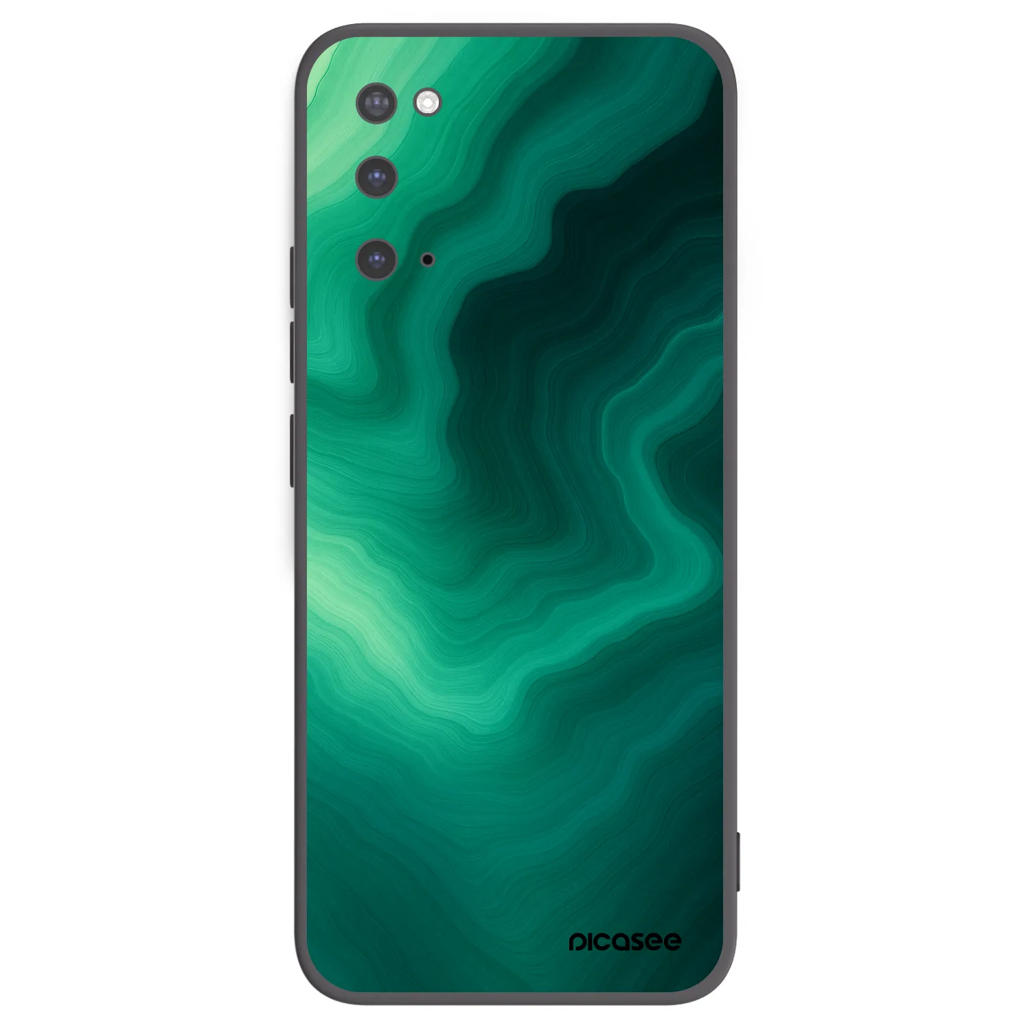 Picasee Μαύρη θήκη σιλικόνης για Samsung Galaxy S20 G980F - Malachite