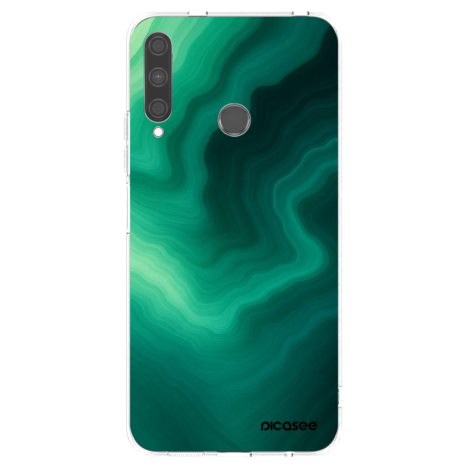 Picasee διαφανής θήκη σιλικόνης Huawei P40 Lite E - Malachite