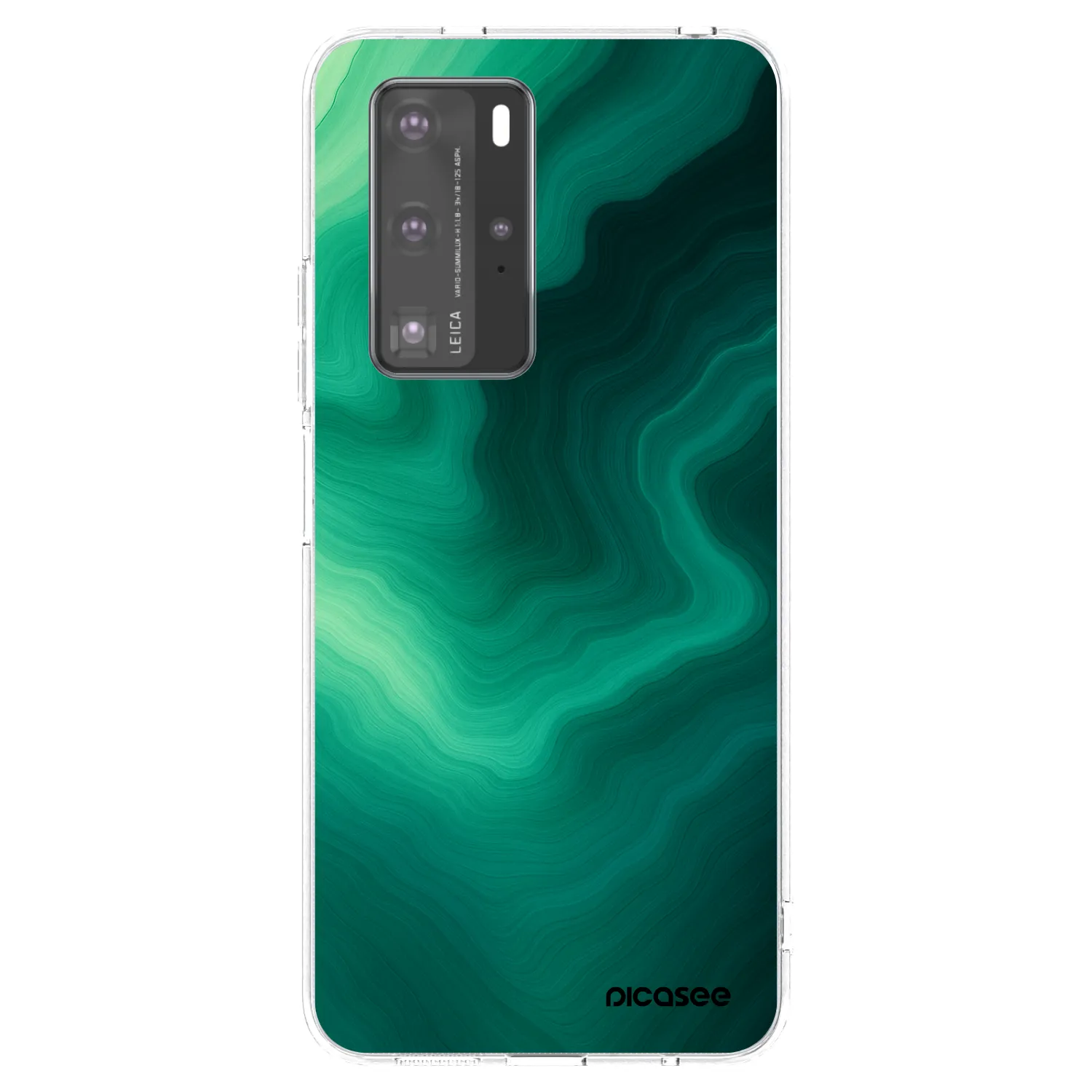 Picasee διαφανής θήκη σιλικόνης Huawei P40 Pro - Malachite