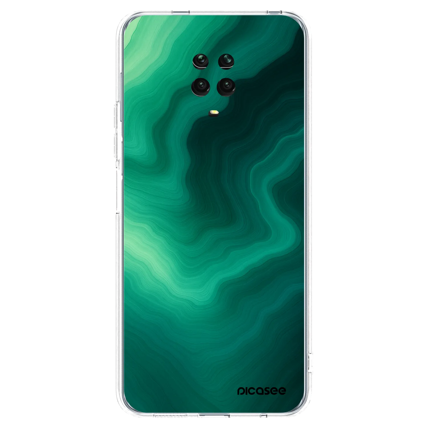 Picasee διαφανής θήκη σιλικόνης Xiaomi Redmi Note 9S - Malachite