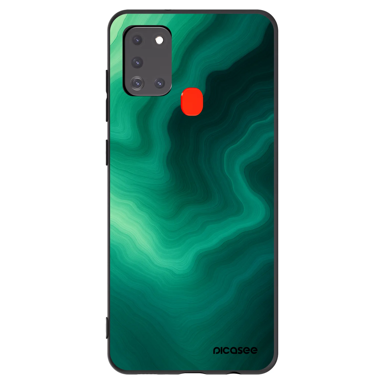 Picasee Μαύρη θήκη σιλικόνης για Samsung Galaxy A21s - Malachite