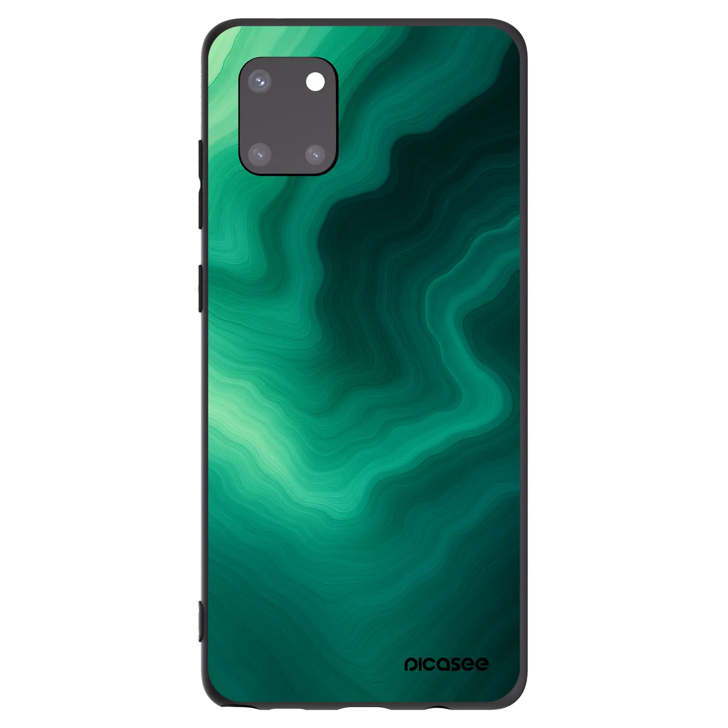 Picasee Μαύρη θήκη σιλικόνης για Samsung Galaxy Note 10 Lite N770F - Malachite