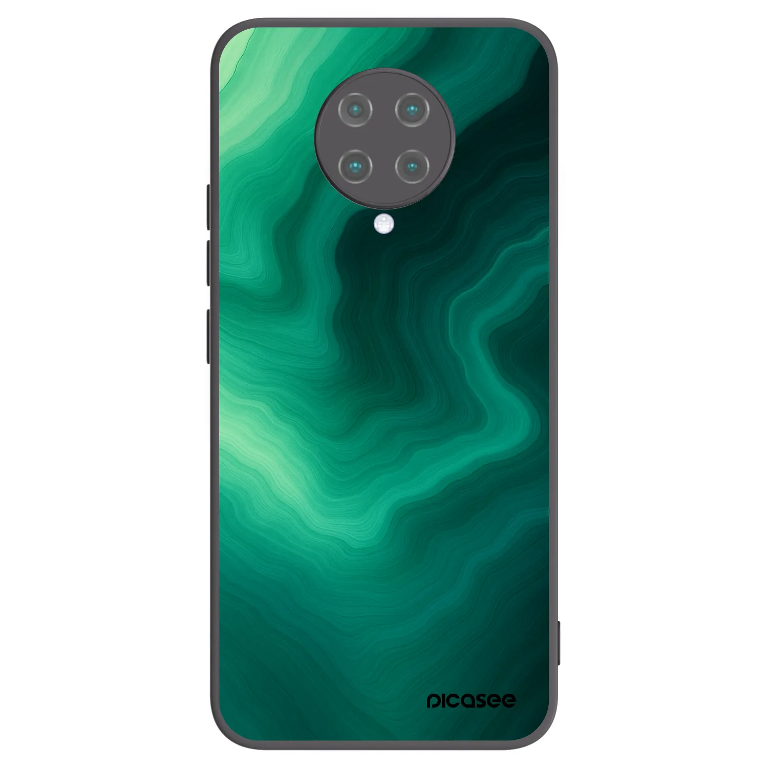 Picasee Μαύρη θήκη σιλικόνης για Xiaomi Poco F2 Pro - Malachite