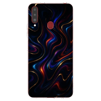Picasee διαφανής θήκη σιλικόνης Samsung Galaxy A20s - Noir