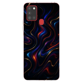 Picasee διαφανής θήκη σιλικόνης Samsung Galaxy A21s - Noir
