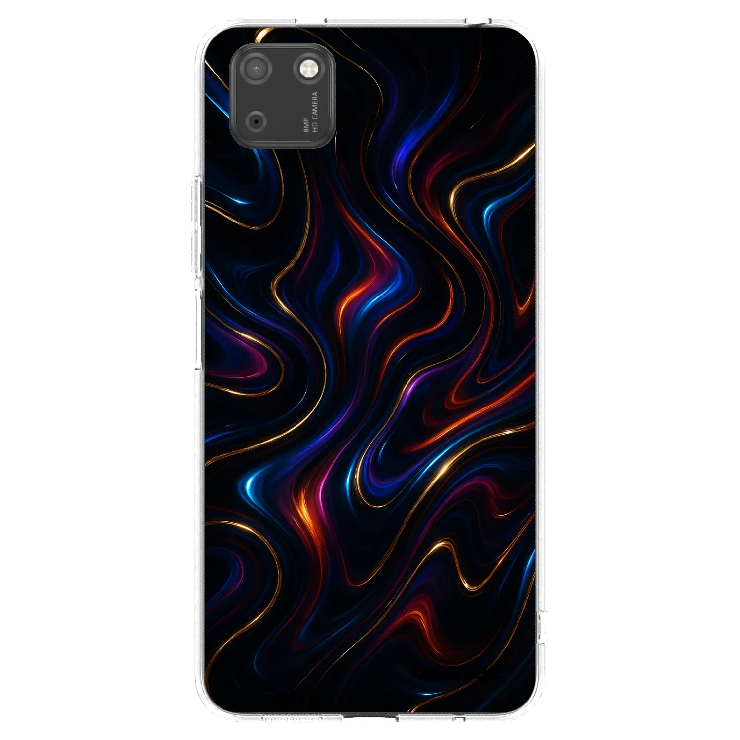 Picasee διαφανής θήκη σιλικόνης Huawei Y5P - Noir