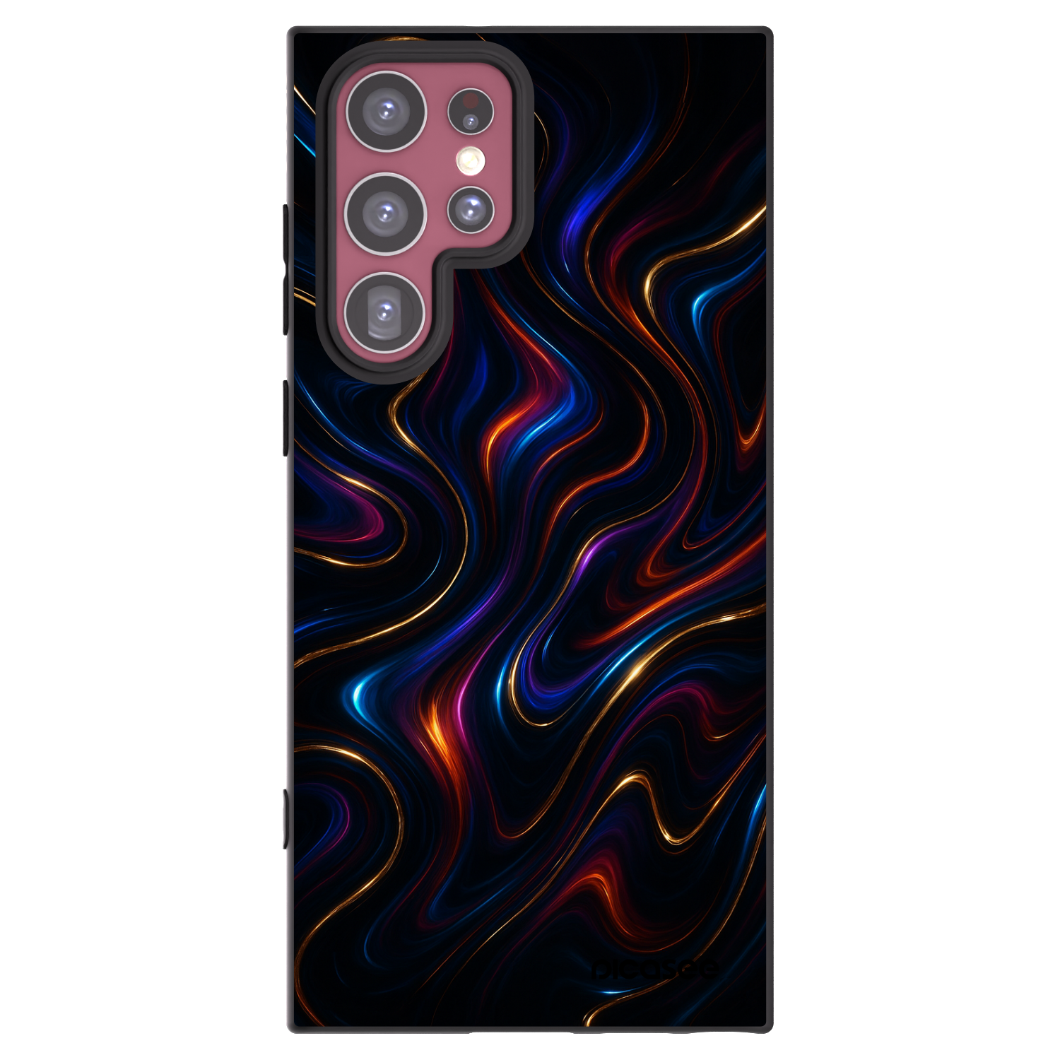 Picasee Μαύρη θήκη σιλικόνης για Samsung Galaxy S22 Ultra 5G - Noir