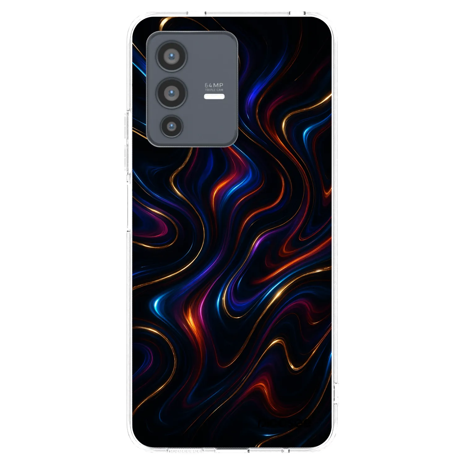 Picasee διαφανής θήκη σιλικόνης Vivo V23 5G - Noir