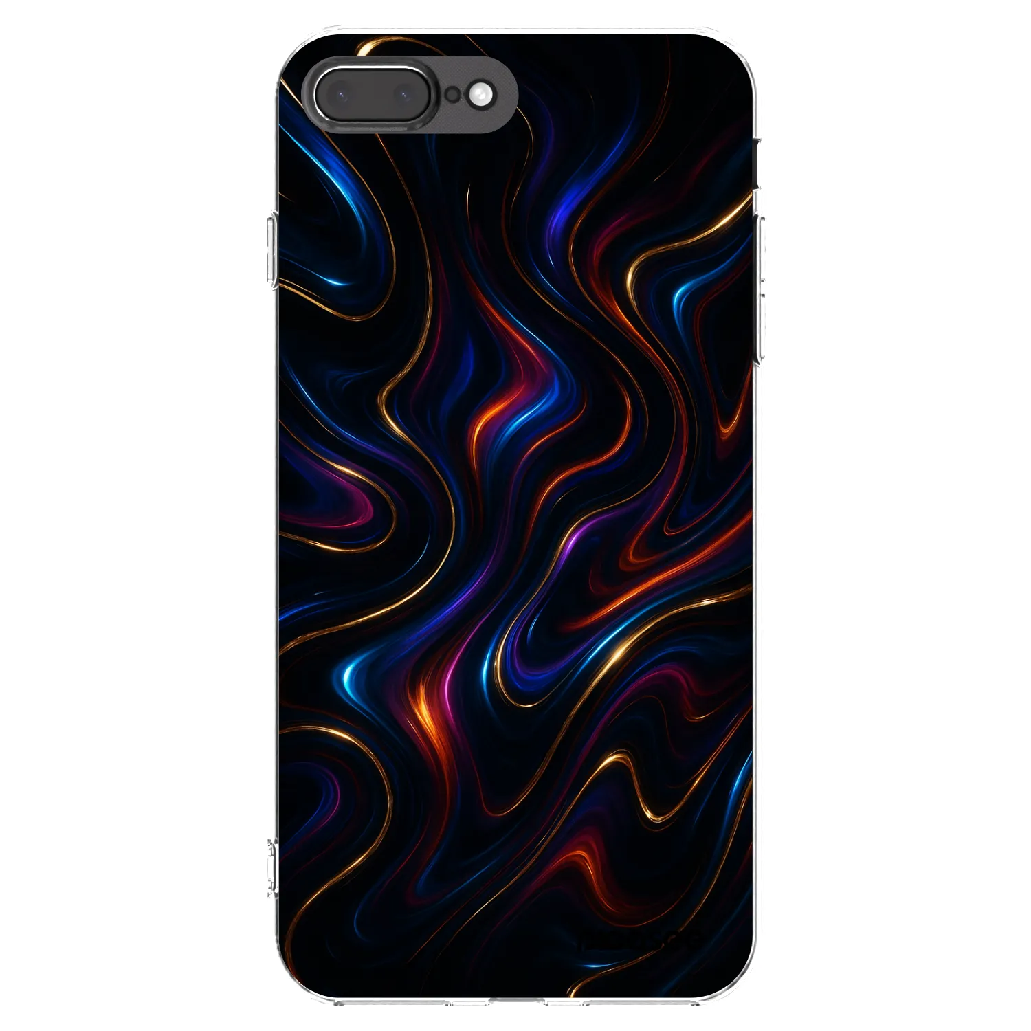 Picasee διαφανής θήκη σιλικόνης Apple iPhone 8 Plus - Noir