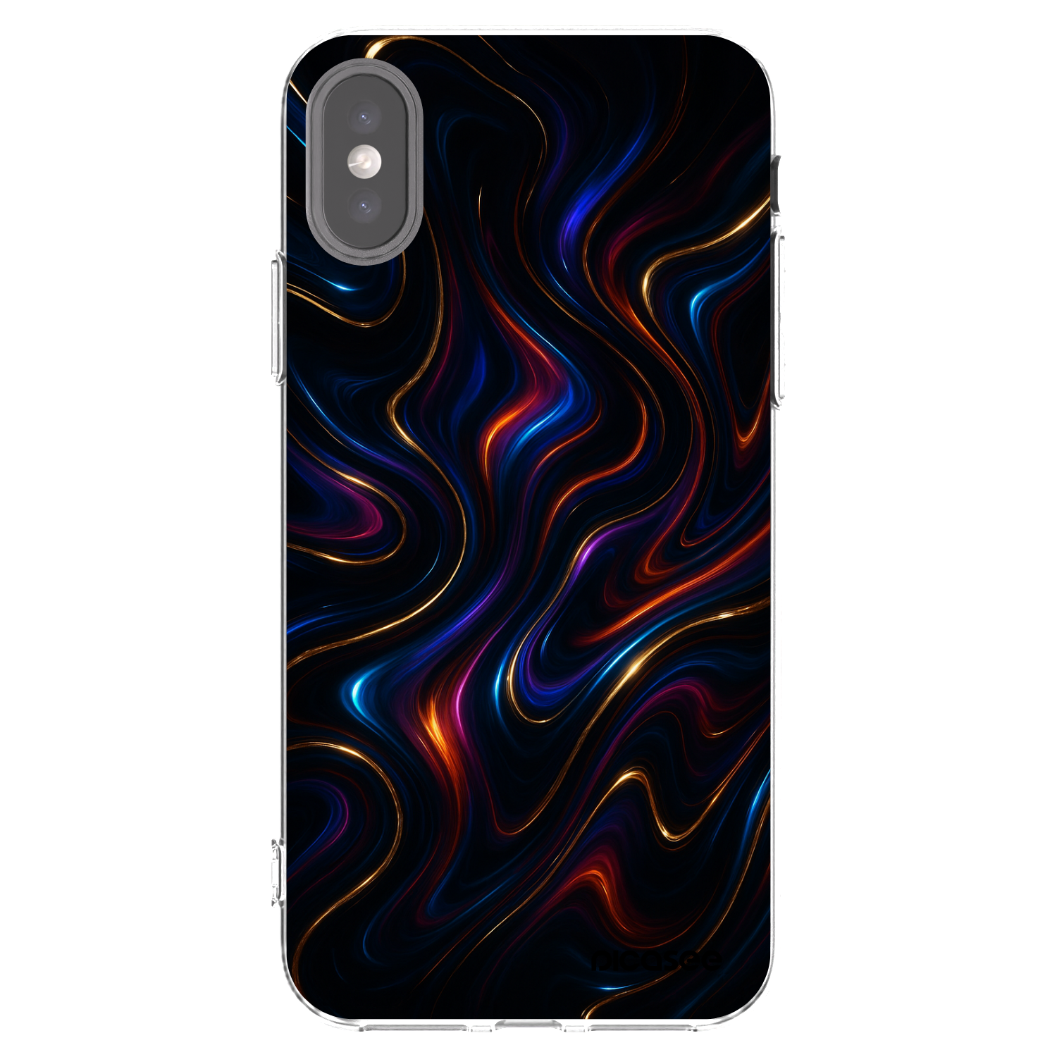 Picasee διαφανής θήκη σιλικόνης Apple iPhone X/XS - Noir
