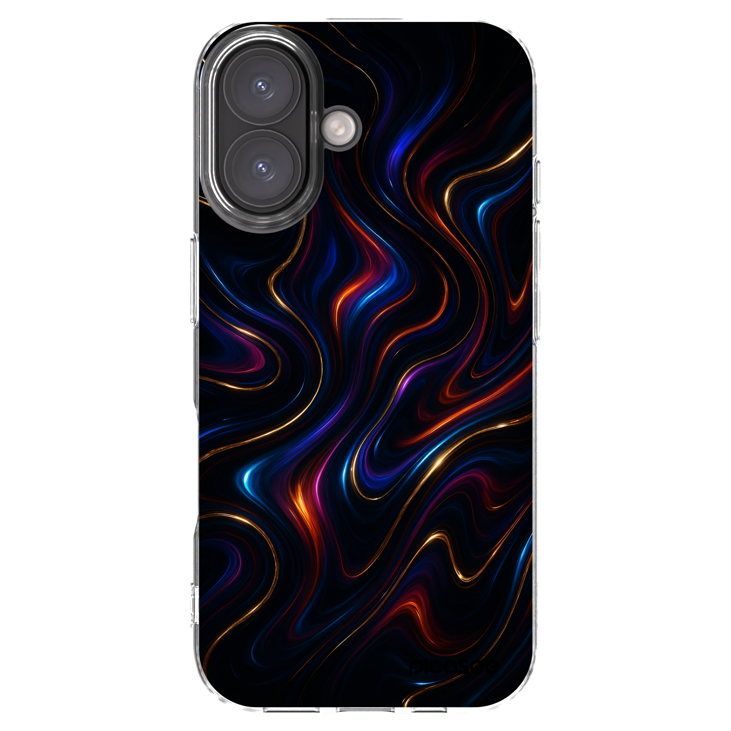 Picasee διαφανής θήκη σιλικόνης Apple iPhone 16 - Noir