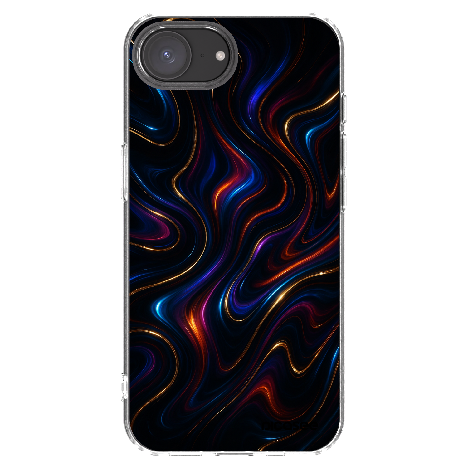 Picasee διαφανής θήκη σιλικόνης Apple iPhone 16e - Noir
