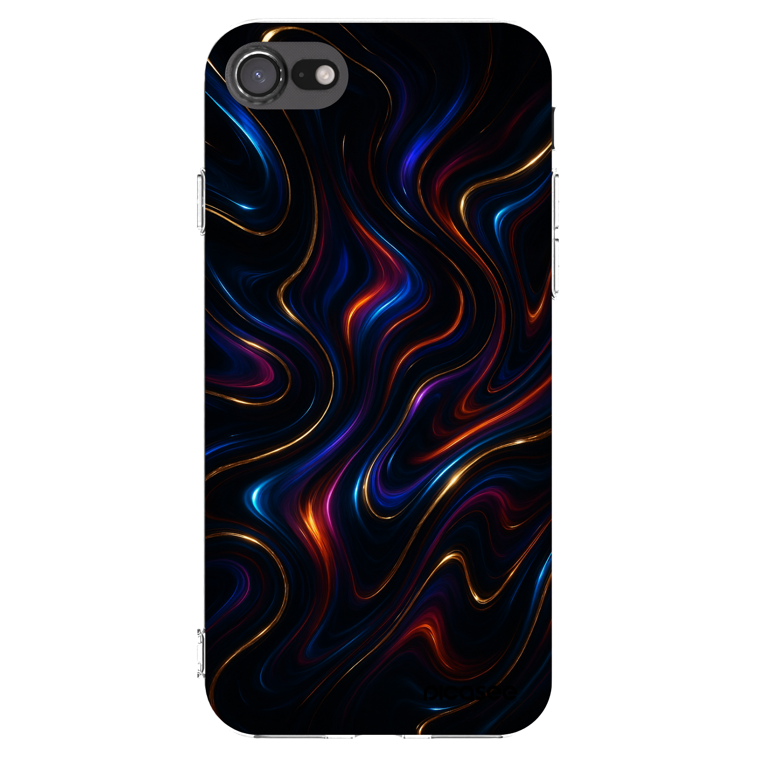 Picasee διαφανής θήκη σιλικόνης Apple iPhone 7 - Noir
