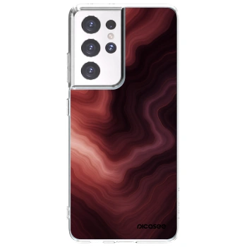 Picasee διαφανής θήκη σιλικόνης Samsung Galaxy S21 Ultra 5G G998B - Rouge
