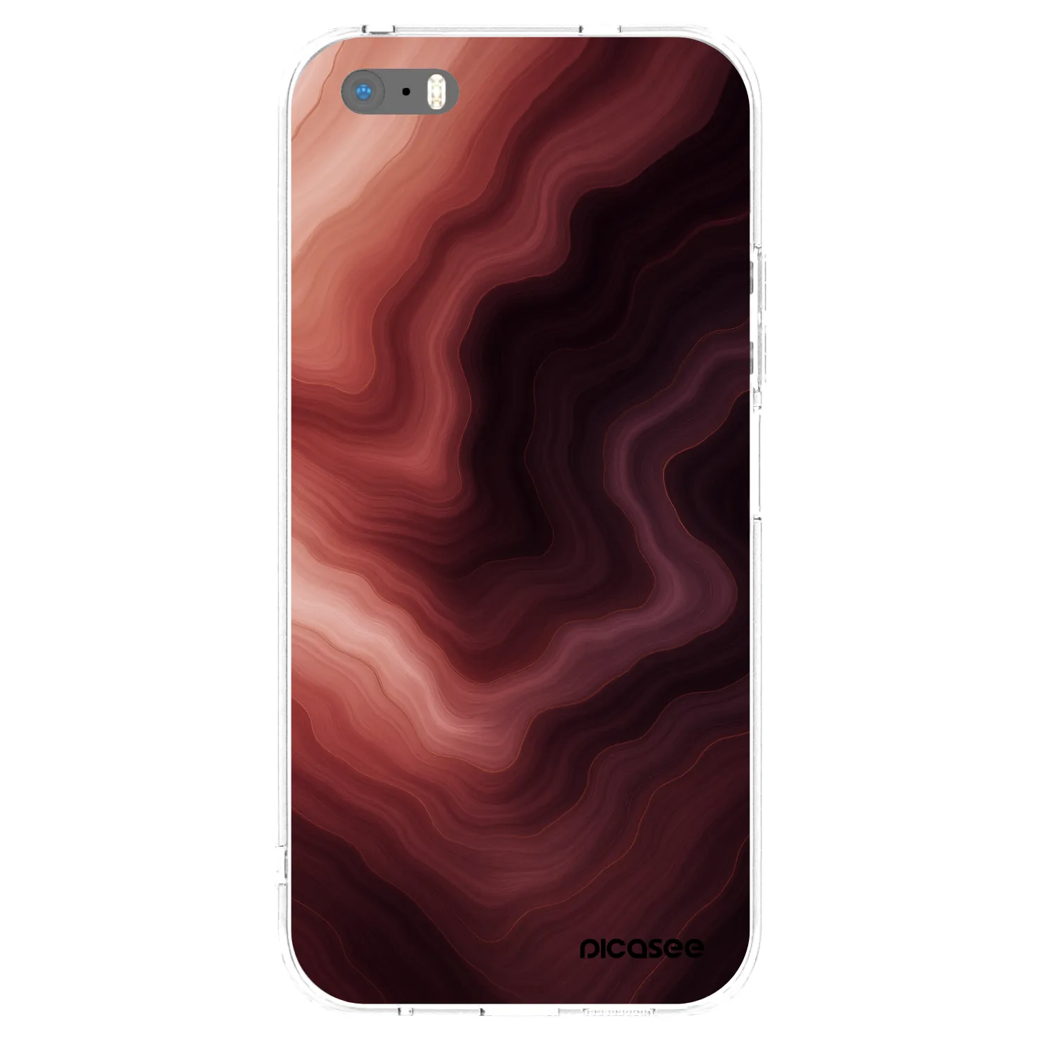 Picasee διαφανής θήκη σιλικόνης Apple iPhone 5/5S/SE - Rouge
