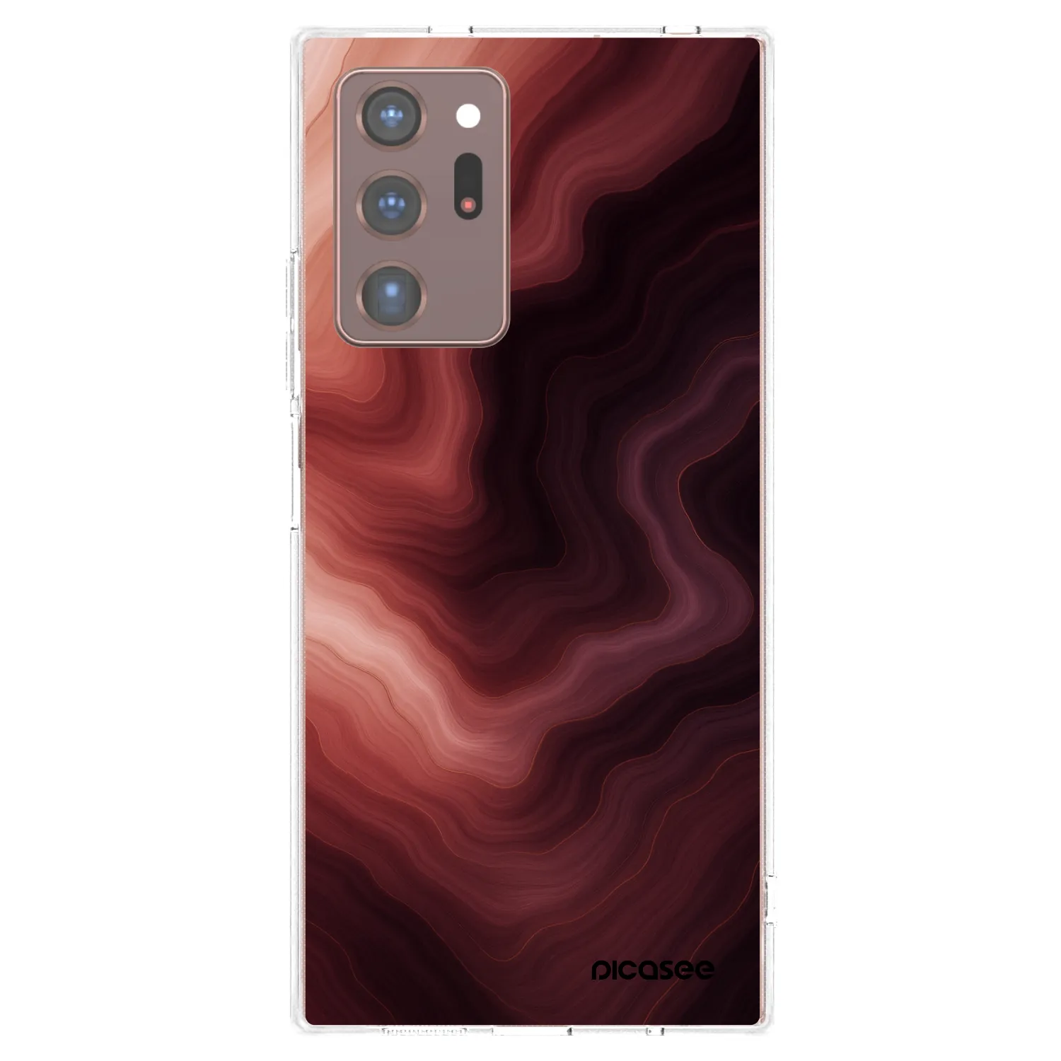 Picasee διαφανής θήκη σιλικόνης Samsung Galaxy Note 20 Ultra - Rouge
