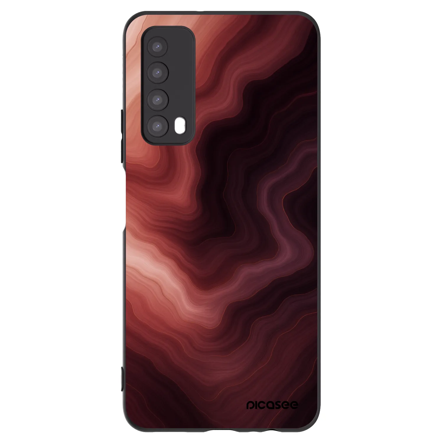 Picasee Μαύρη θήκη σιλικόνης για Huawei P Smart 2021 - Rouge