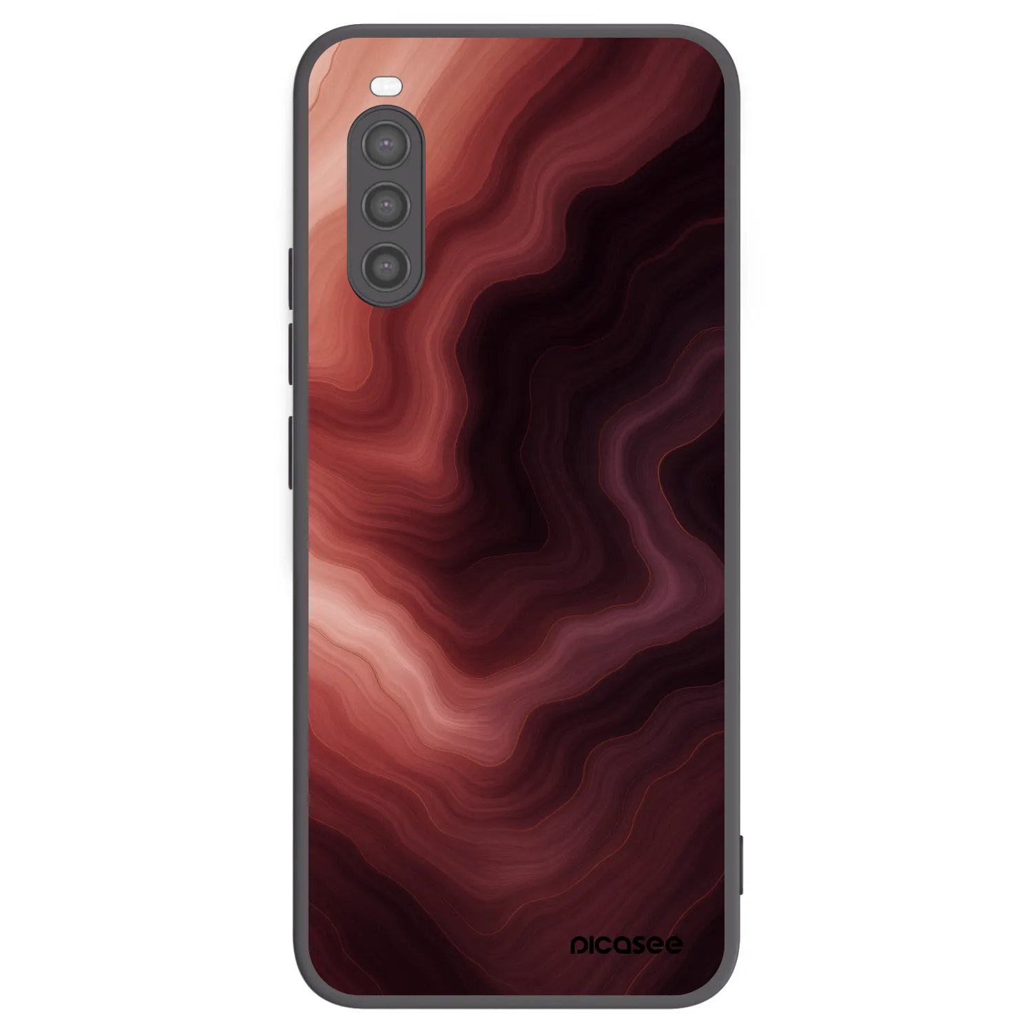 Picasee Μαύρη θήκη σιλικόνης για Sony Xperia 10 II - Rouge