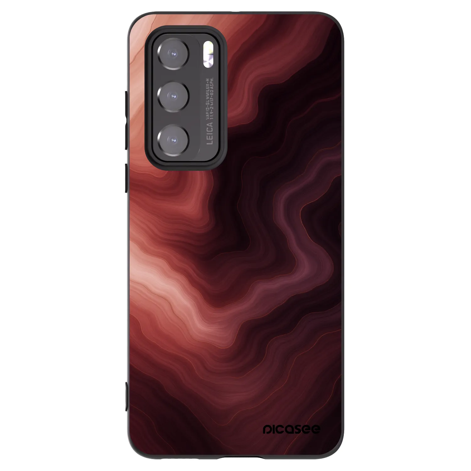 Picasee Μαύρη θήκη σιλικόνης για Huawei P40 - Rouge