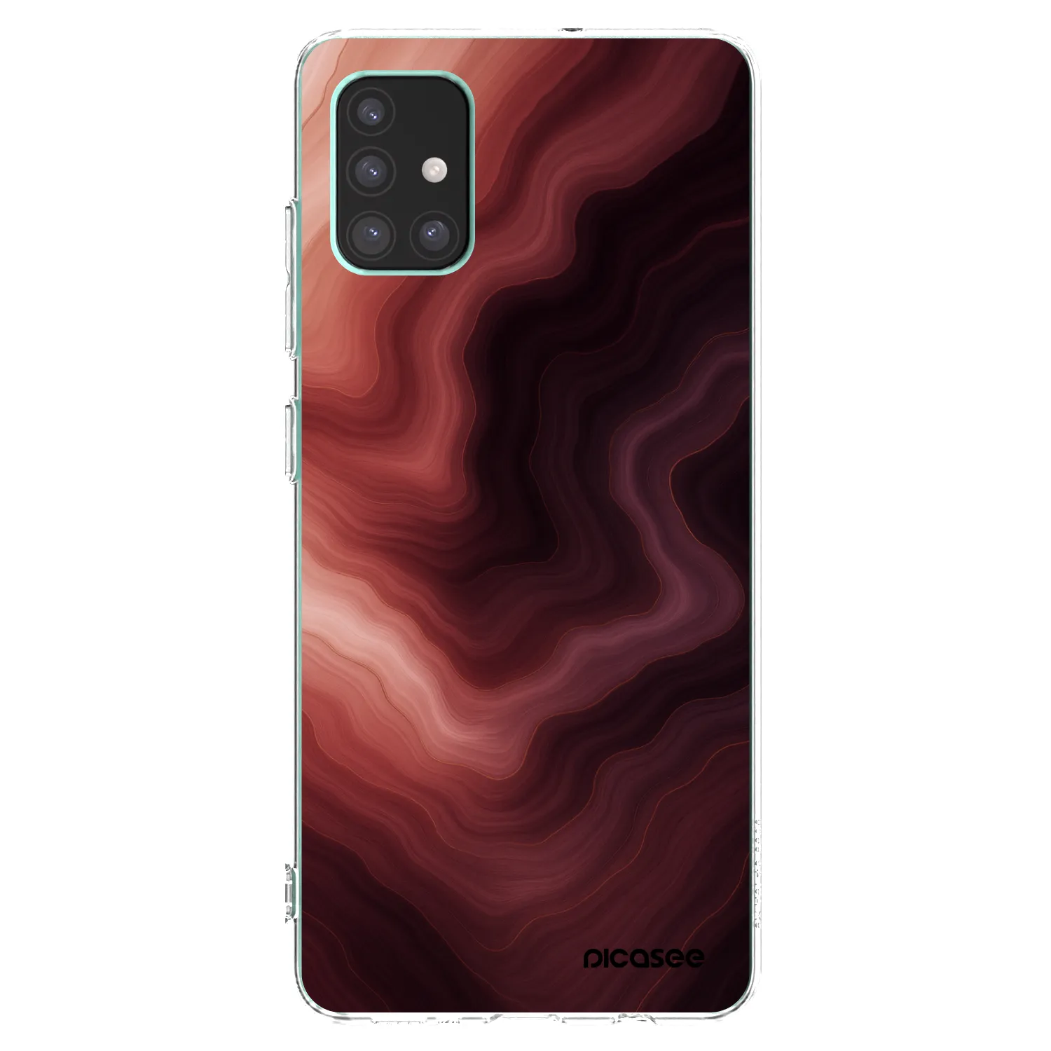 Picasee διαφανής θήκη σιλικόνης Samsung Galaxy M51 M515F - Rouge
