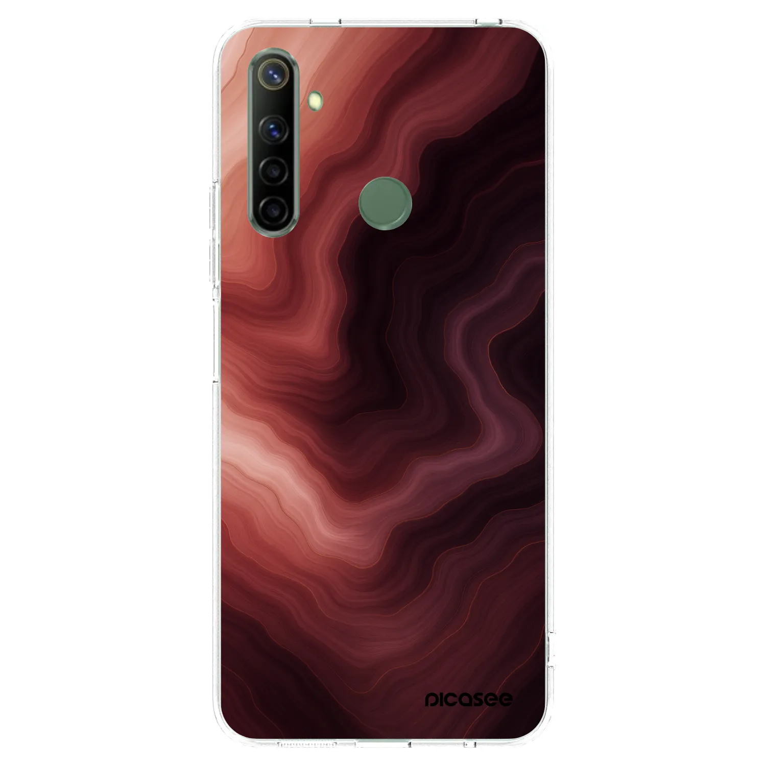 Picasee διαφανής θήκη σιλικόνης Realme 6i - Rouge
