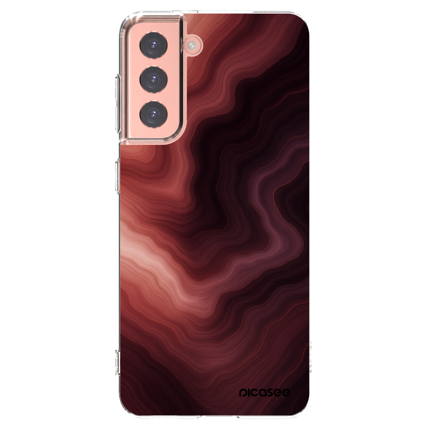 Picasee διαφανής θήκη σιλικόνης Samsung Galaxy S21 5G G991B - Rouge