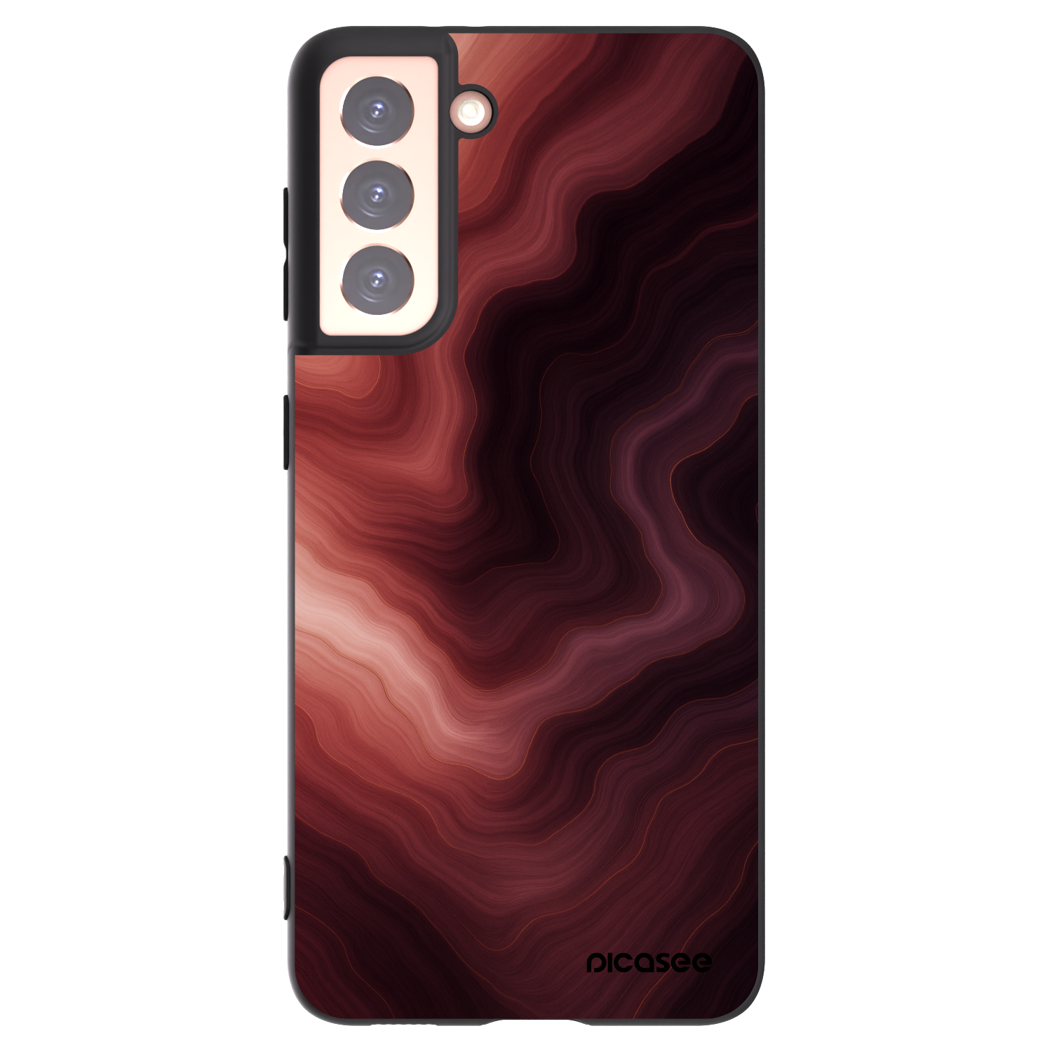 Picasee Μαύρη θήκη σιλικόνης για Samsung Galaxy S21 5G G991B - Rouge