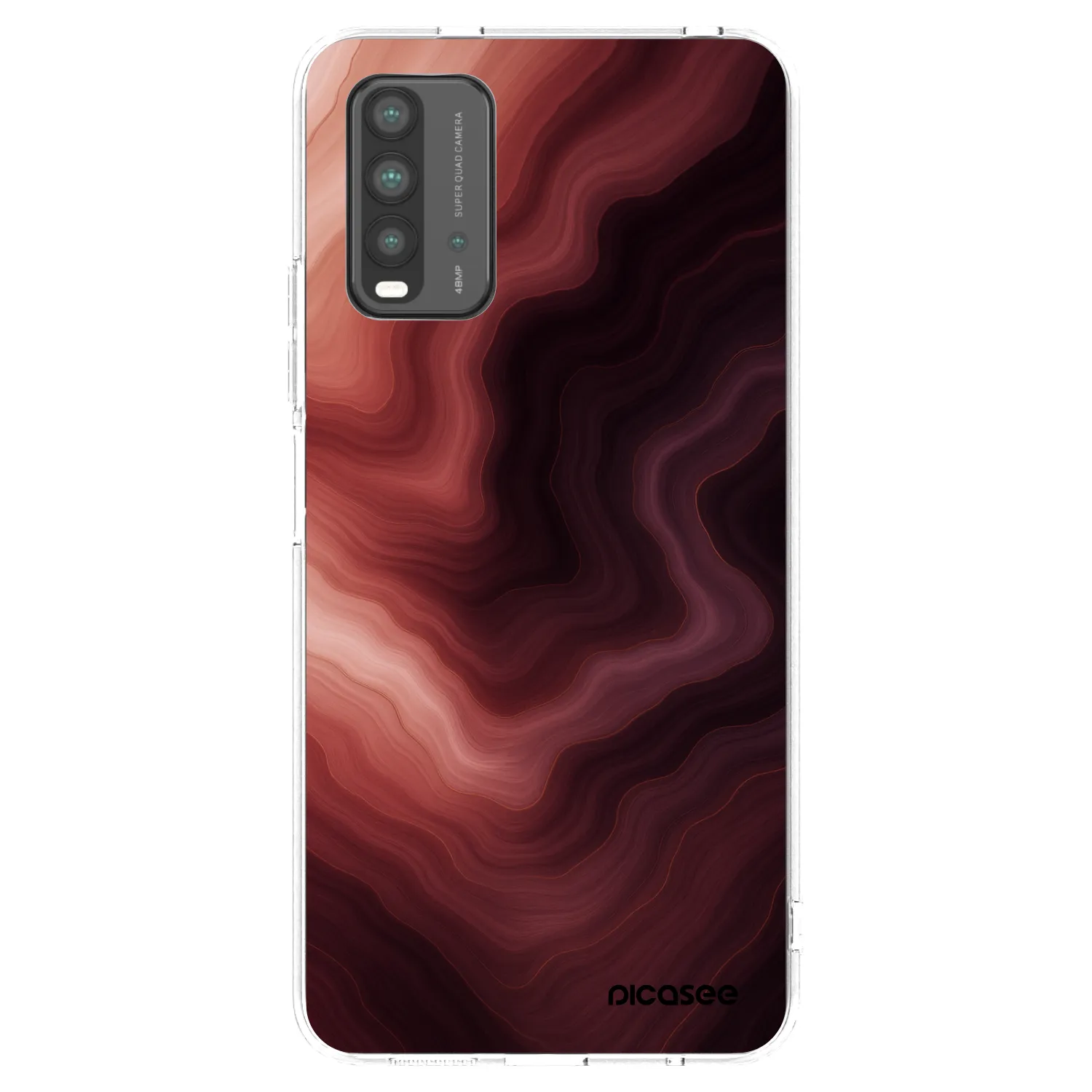 Picasee διαφανής θήκη σιλικόνης Xiaomi Redmi 9T - Rouge
