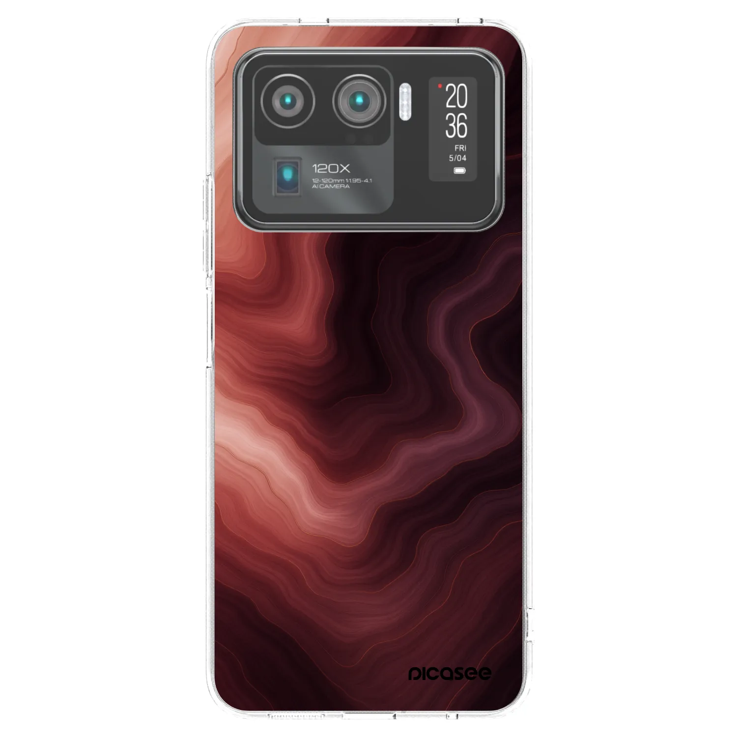 Picasee διαφανής θήκη σιλικόνης Xiaomi Mi 11 Ultra - Rouge