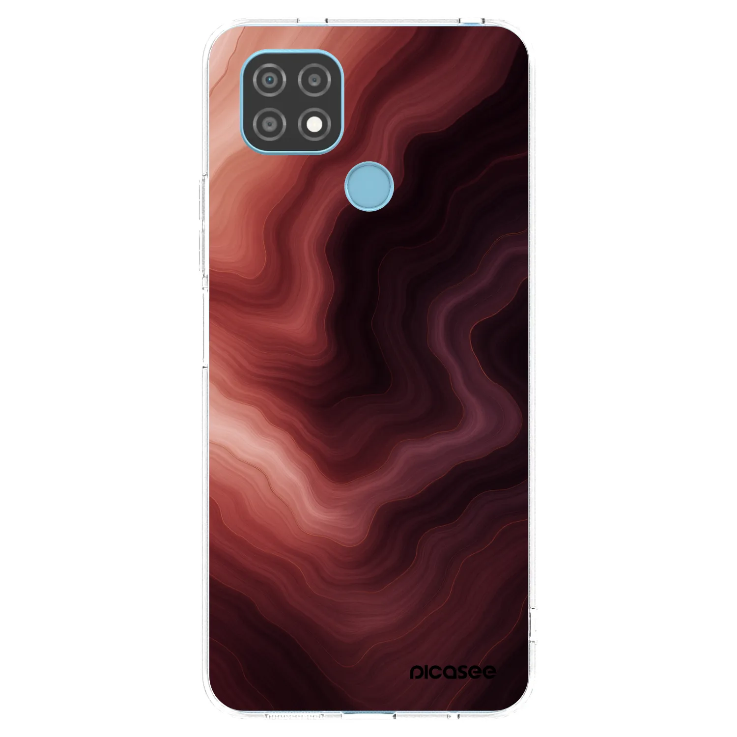 Picasee διαφανής θήκη σιλικόνης Realme C21 - Rouge