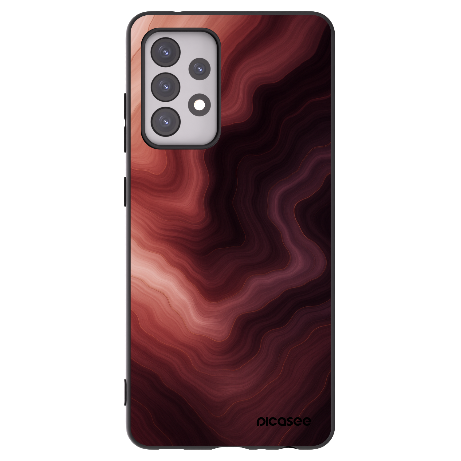 Picasee Μαύρη θήκη σιλικόνης για Samsung Galaxy A52s 5G A528B - Rouge