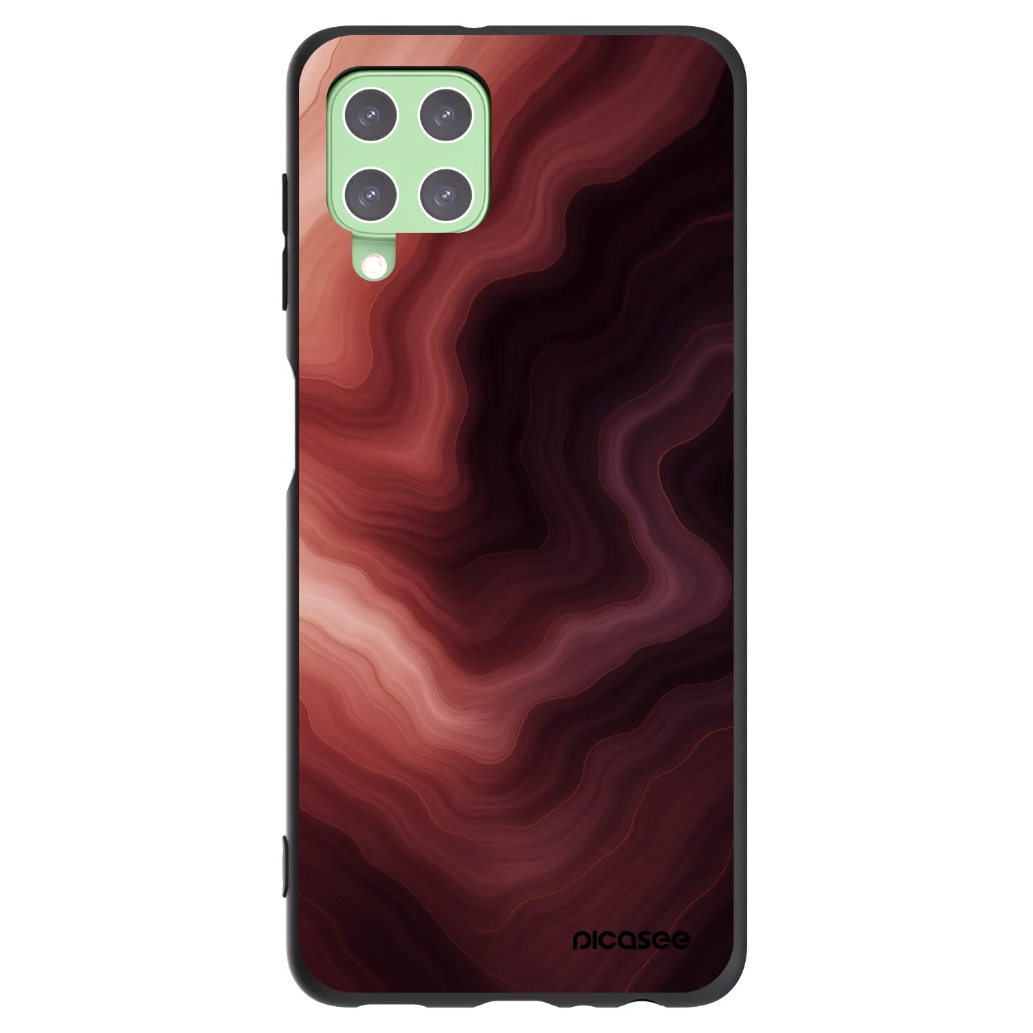 Picasee Μαύρη θήκη σιλικόνης για Samsung Galaxy A22 A225F 4G - Rouge