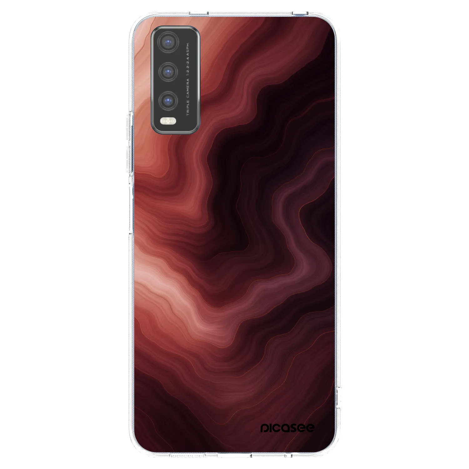 Picasee διαφανής θήκη σιλικόνης Vivo Y20s - Rouge