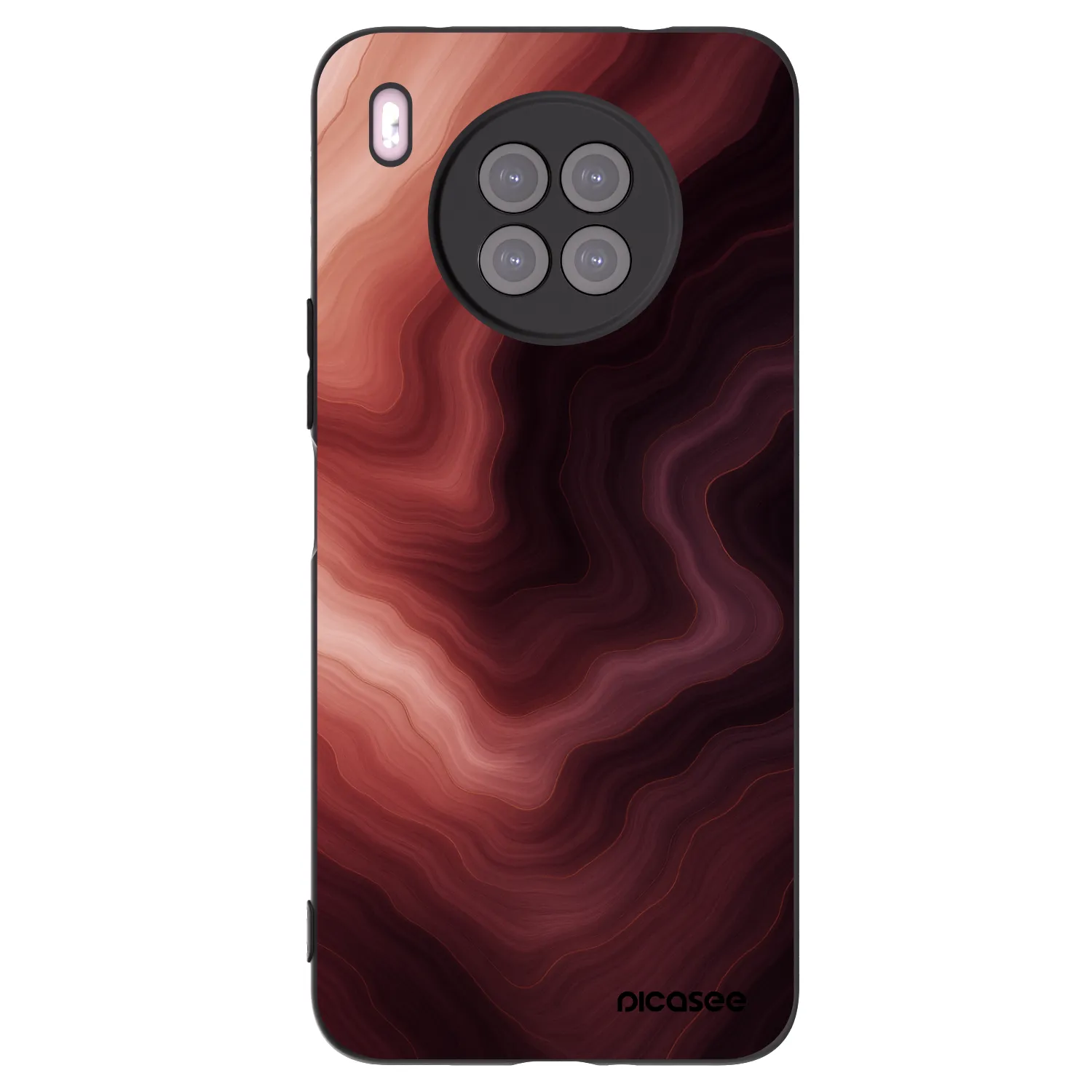 Picasee Μαύρη θήκη σιλικόνης για Huawei Nova 8i - Rouge