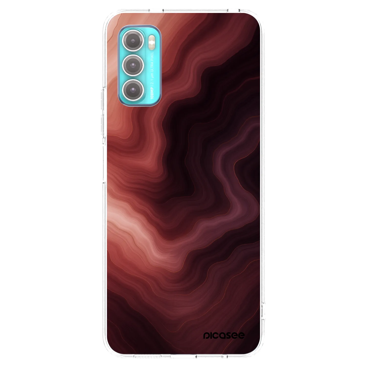 Picasee διαφανής θήκη σιλικόνης Motorola Moto G60 - Rouge