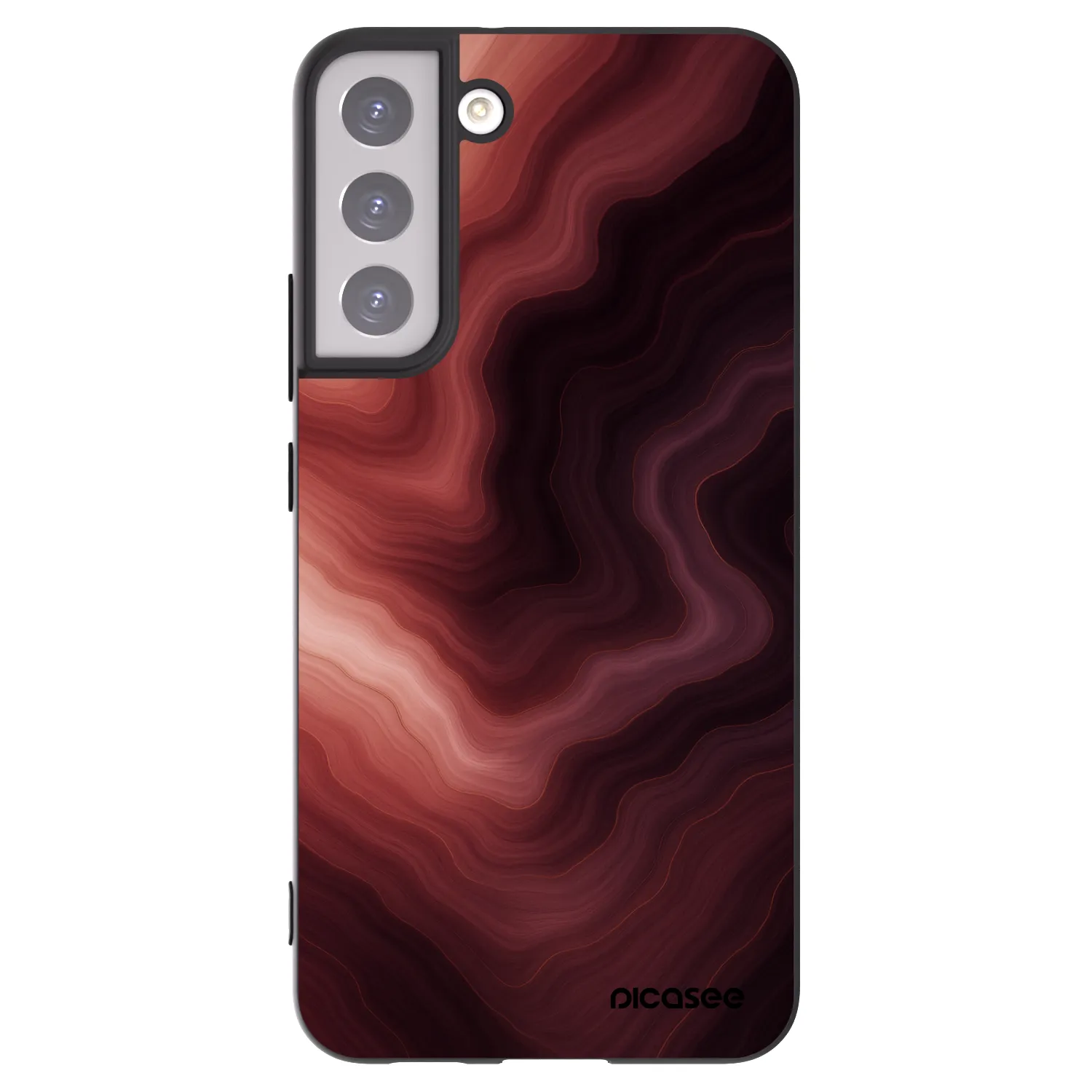 Picasee Μαύρη θήκη σιλικόνης για Samsung Galaxy S22+ 5G - Rouge