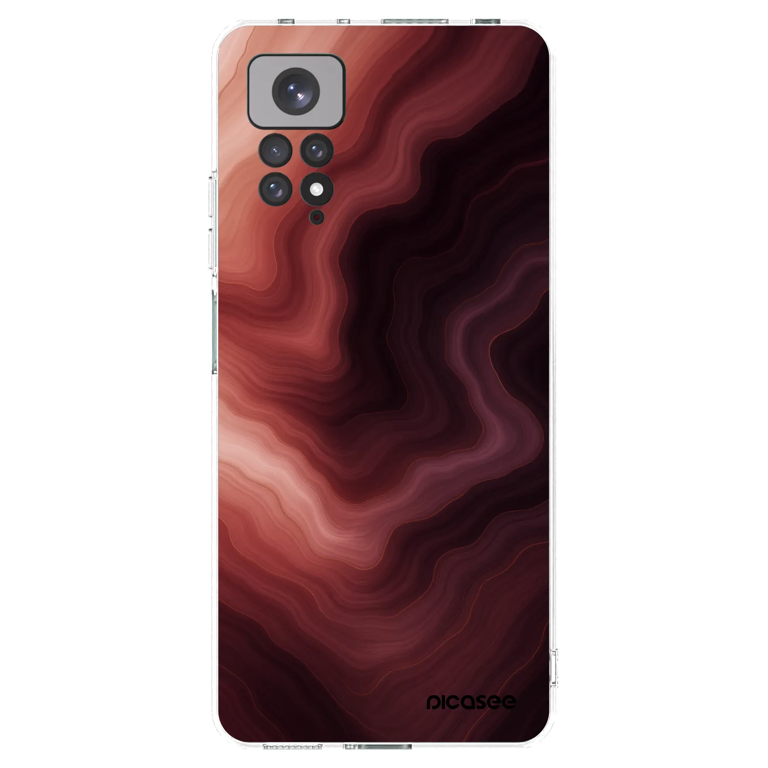 Picasee διαφανής θήκη σιλικόνης Xiaomi Redmi Note 11 - Rouge