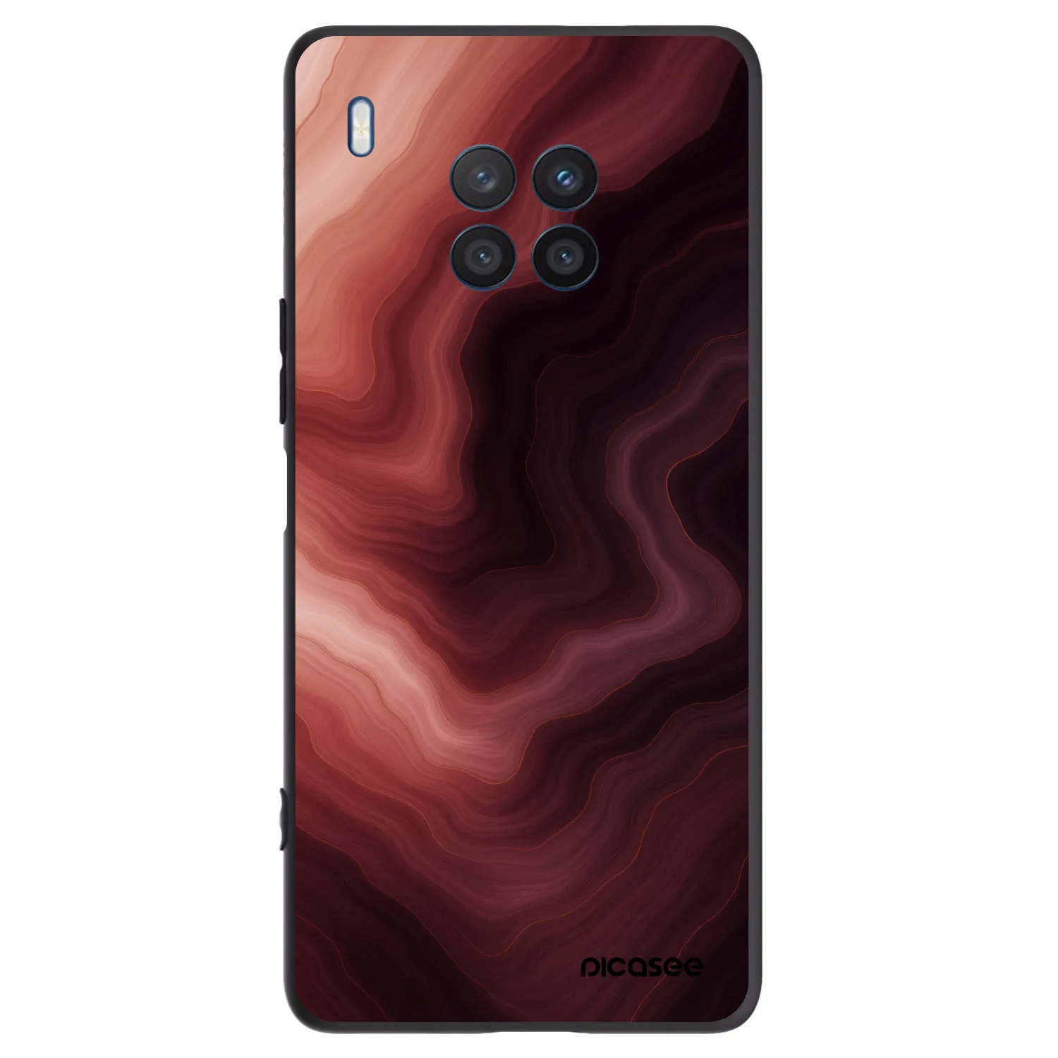 Picasee Μαύρη θήκη σιλικόνης για Honor 50 Lite - Rouge